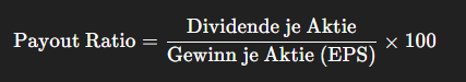 Berechnung der Payout-Ratio